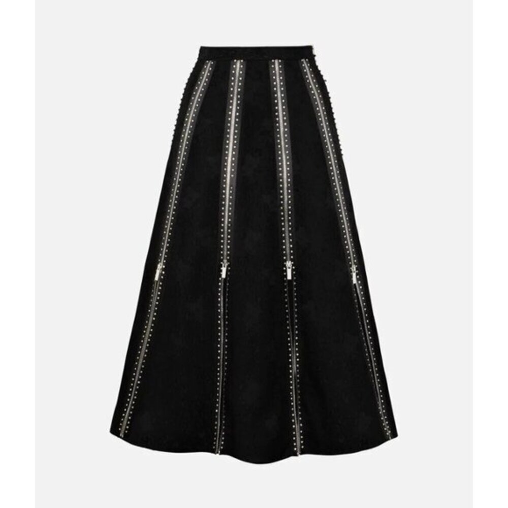 Christopher Kane Black Skirt Lace Jacquard Diamond NWT $1695 40 EU/4 US